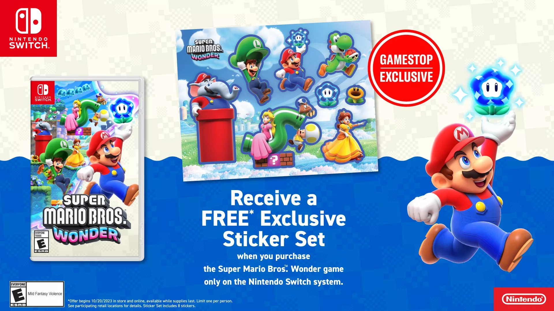 Pre-Ordering at Super Mario Bros. Wonder at GameStop? Here’s Your Pre-Order Bonus!